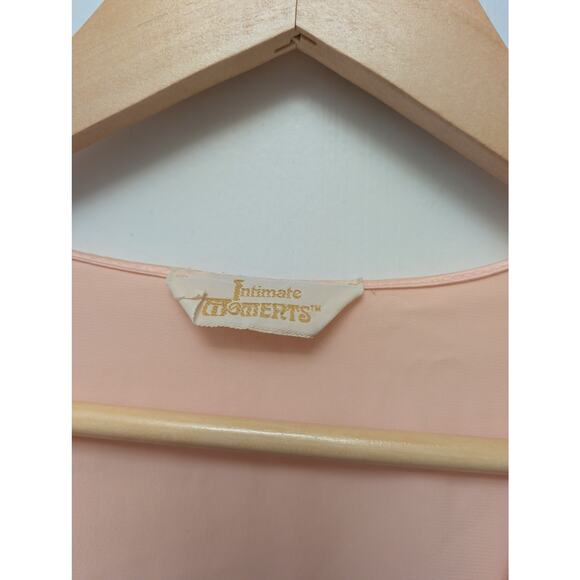 Vintage Intimate Moments Satin Lace Trim Robe Pink Sleep Lounge Coquette - Picture 2 of 5